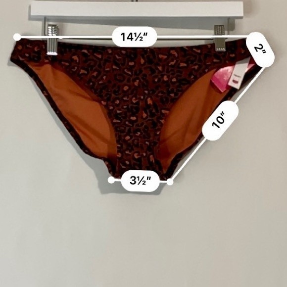 Xhilaration Women’s Hipster Bikini Swim Bottom Maroon Animal Print NWT - Picture 7 of 7